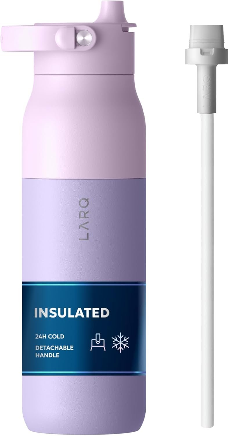 Insulated straw bottle, lavender, 34 oz