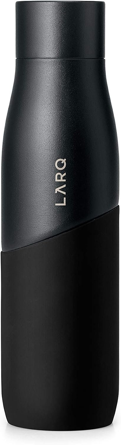 Lightweight steel bottle by LARQ, black